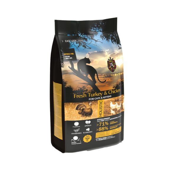Ambrosia Grain Free Cat and Kitten Fresh Turkey & Chicken 1.5kg