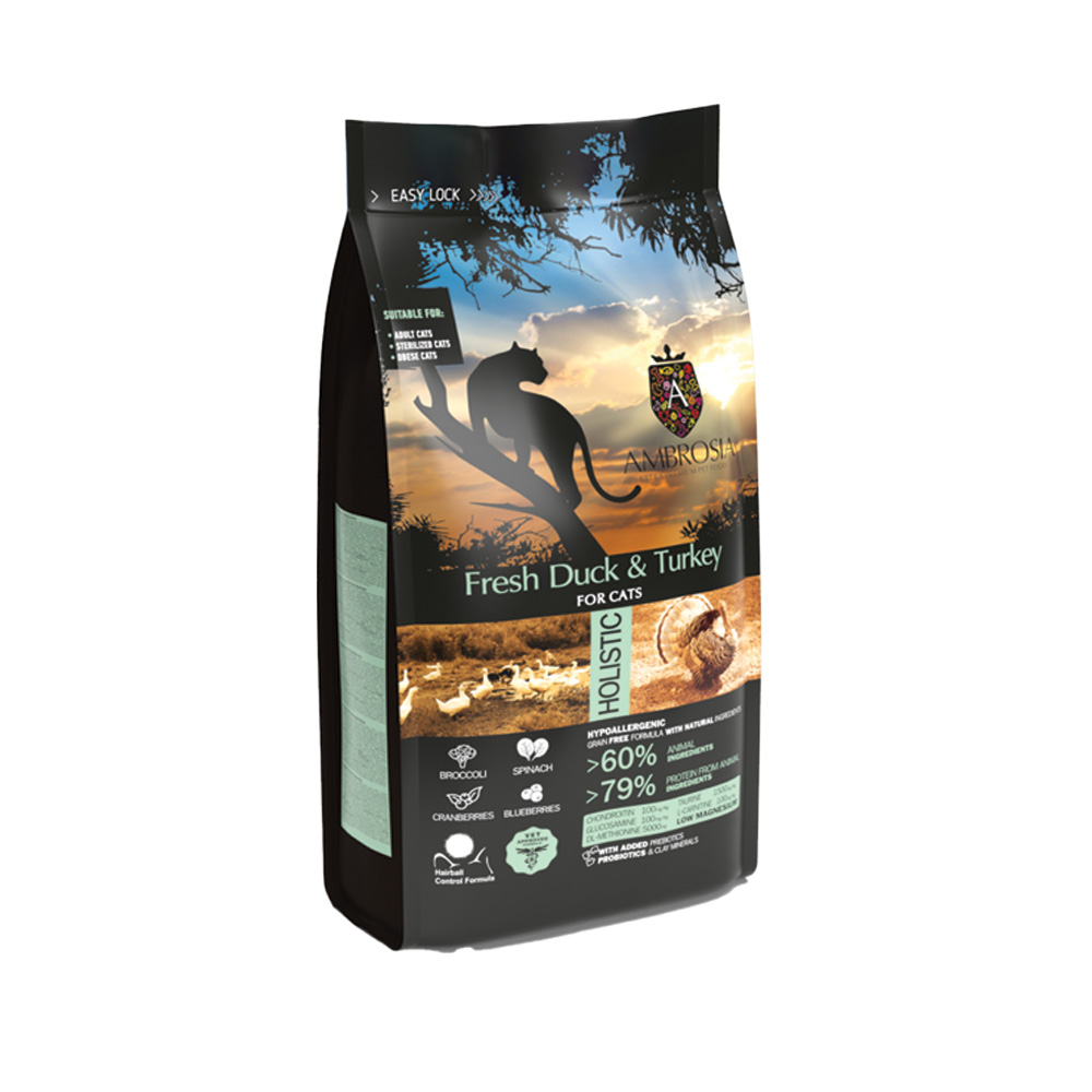 Ambrosia Grain Free Cat Adult Sterilised Fresh Duck & Turkey 1.5kg