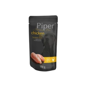 PIPER POUCH ΣΚΥΛΟΥ PLATINUM ΚΟΤΟΠΟΥΛΟ & ΚΑΣΤΑΝΟ ΡΥΖΙ 150g