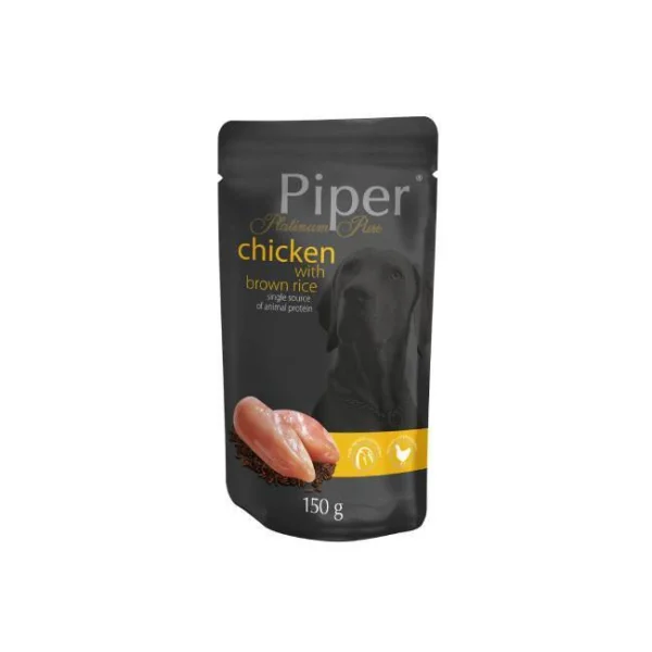 PIPER POUCH ΣΚΥΛΟΥ PLATINUM ΚΟΤΟΠΟΥΛΟ & ΚΑΣΤΑΝΟ ΡΥΖΙ 150g PIPER POUCH ΣΚΥΛΟΥ PLATINUM ΚΟΤΟΠΟΥΛΟ & ΚΑΣΤΑΝΟ ΡΥΖΙ 150g