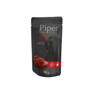 PIPER POUCH ΣΚΥΛΟΥ PLATINUM ΒΟΔΙΝΟ & ΚΑΣΤΑΝΟ ΡΥΖΙ 150g