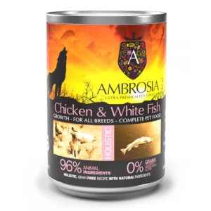 Ambrosia Grain Free Puppy Κοτόπουλο Και Λευκά Ψάρια 400gr
