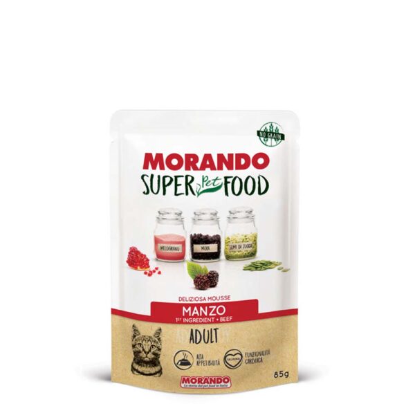 Morando super food για ενήλικες γάτες με mousse μοσχάρι 85gr Morando super food για ενήλικες γάτες με mousse μοσχάρι 85gr