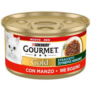 Purina Gourmet Gold "Ζουμερός Πειρασμός" Βοδινό 85g
