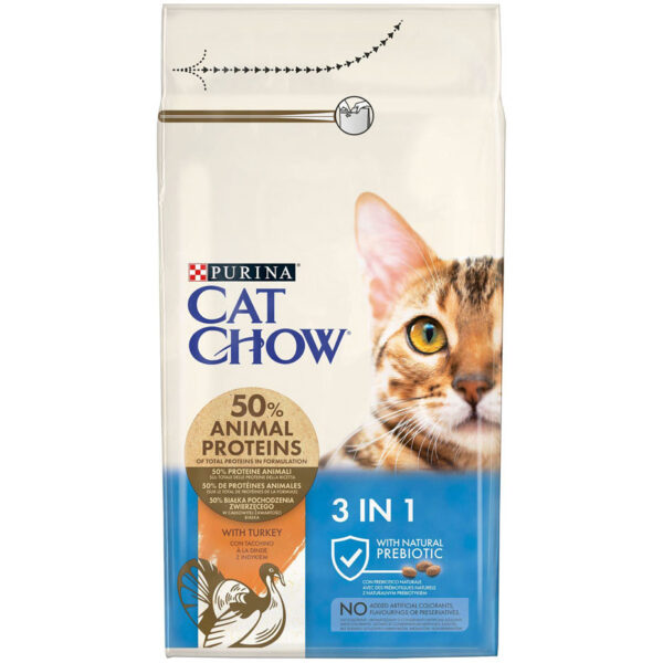 Cat Chow Feline 3 in 1 Turkey 15kg