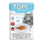 TOMi sterilised cat – salmon in jelly 85g
